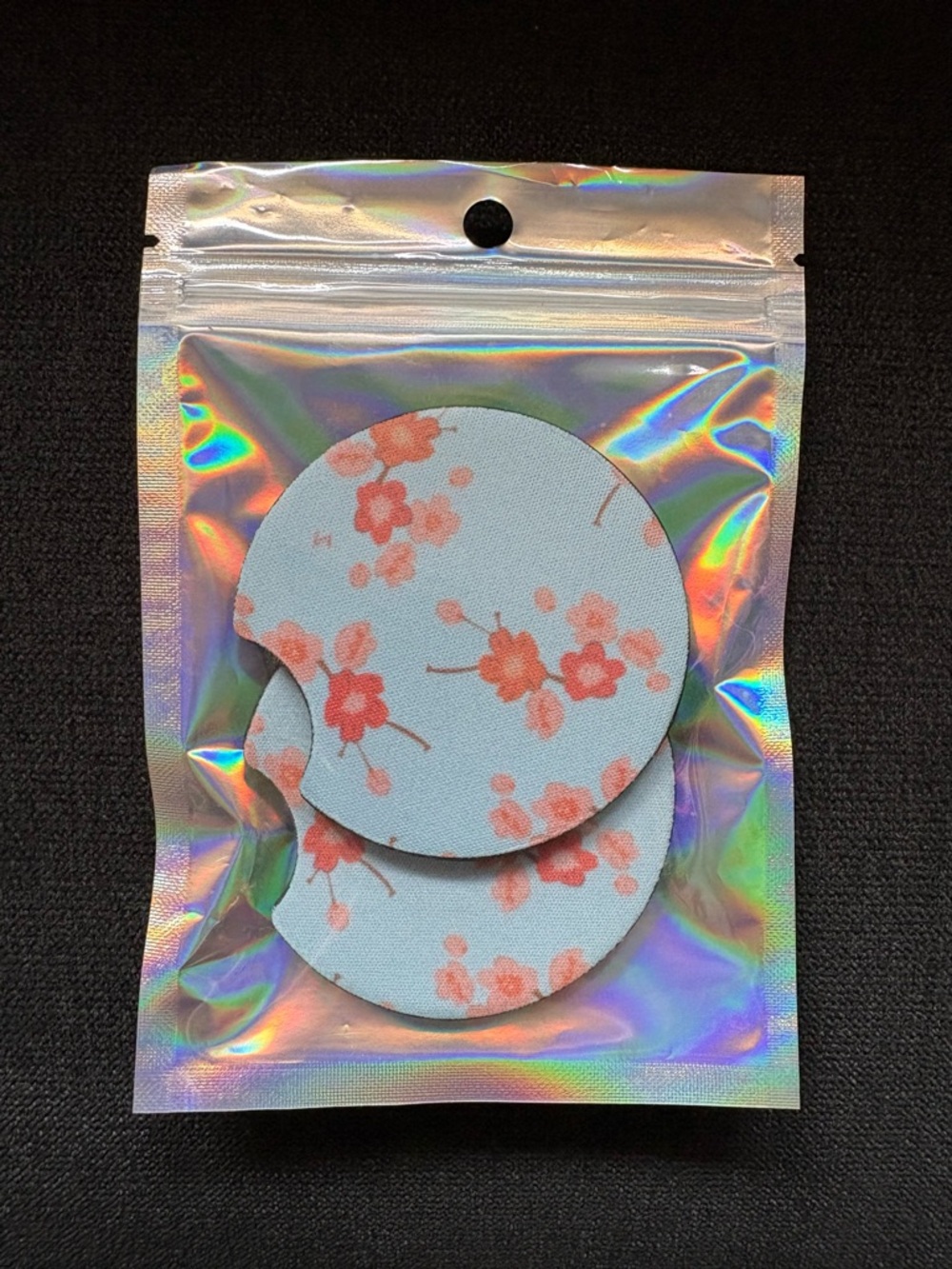 Lug Car Coasters – Sakura Blossom (Cherry Blossom Pink and light blue)